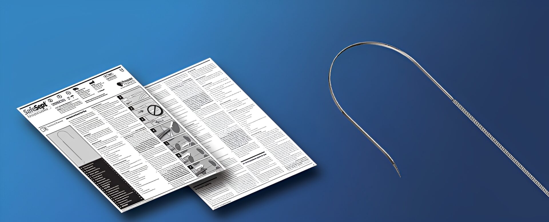 Instruction manual and curved metal hook.